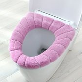 Toiletbril Hoes - Zachte Toiletzitting - Toiletbril Cover - WC Bril Cover - Herbruikbaar - Wasbaar -  Roze