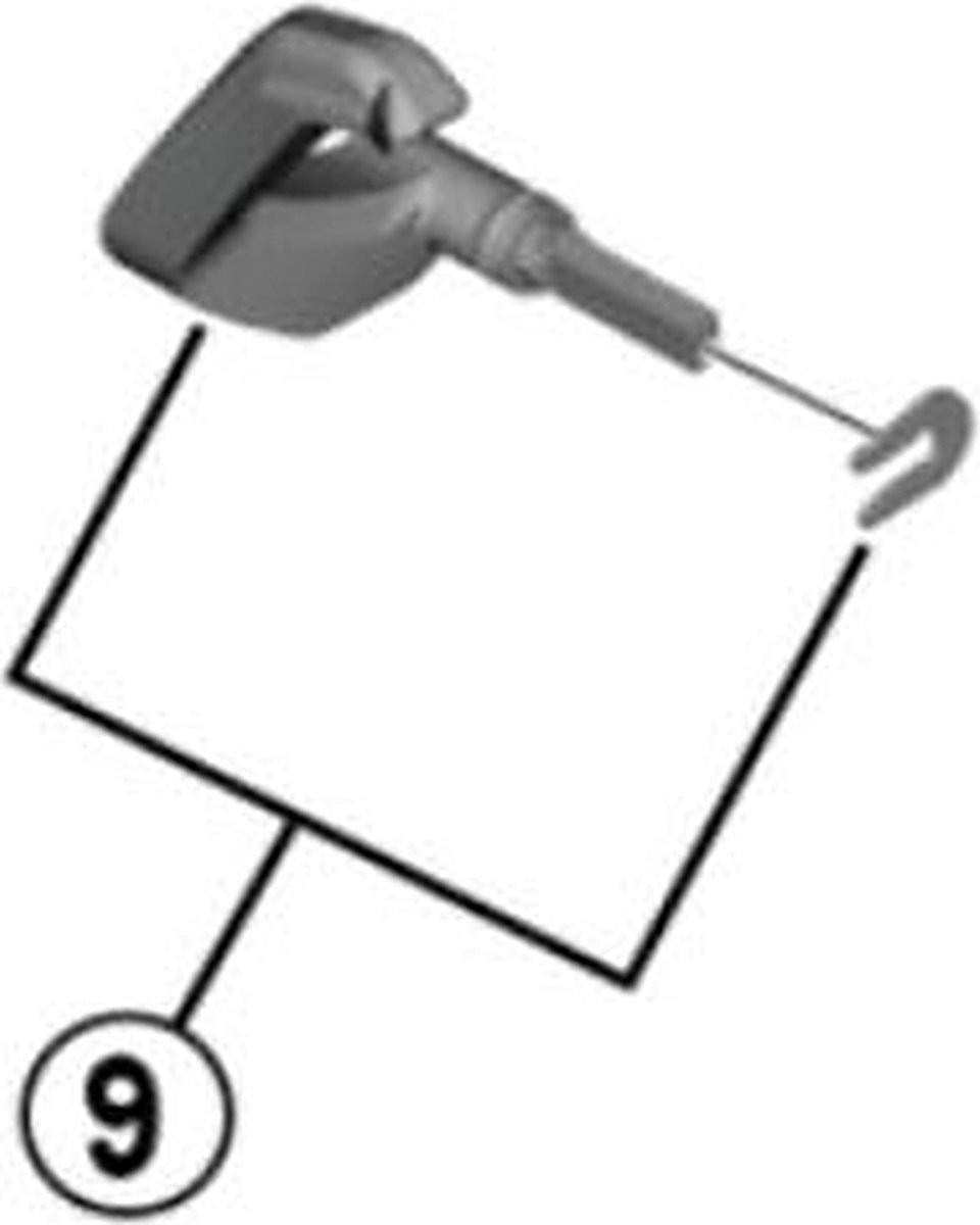 Schakelhendel-eenheid en bevestigingsplaatje RD-M9100