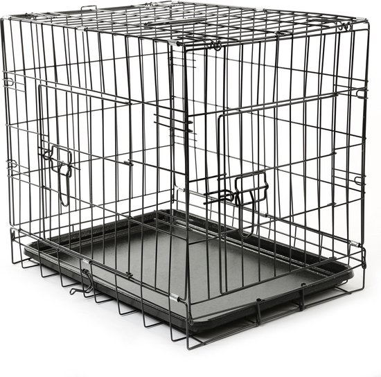 TRESKO- banc- cage pour chien- cage de transport en métal- caisse