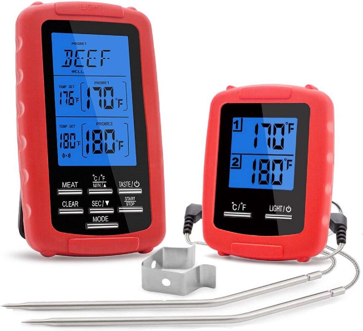 Vleesthermometer Draadloze BBQ Thermometer Digitaal Oven Pan Digitale...