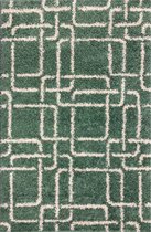 Aledin Carpets Caracas - Hoogpolig - Vloerkleed 160x230 cm - Shaggy - Wit Groen