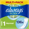 Always Ultra Normal - Taille 1 - Serviettes hygiéniques - 136 pièces