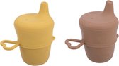 Siliconen Sippy drinkbeker oefenbeker tuitbeker set - Siliconen tuitbeker