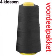 zwart lockgaren - 000 - 4x klos