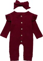 Jumpsuit - boxpakje - rood - maat 86