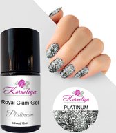 Korneliya Royal Glam Gellak - Glitter Gelpolish   PLATINUM 12 ml