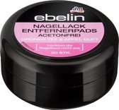 ebelin Nagellakremover pads aceton-vrij, 30 stuks.