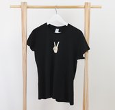 Zwart T-shirt Peace