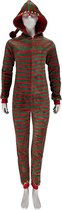 Apollo - Kerst Onesie - Rendier - Multi Groen/Rood - Maat L/XL - Kerst Pyjama - Kerst onesie volwassenen - Onesie volwassenen - Rendier onesie