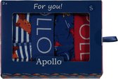 Apollo | Giftbox boxershorts heren | Friet & Hotdog | Maat M | Cadeaudoos | Geschenkdoos | Giftbox mannen | Verjaardagscadeau