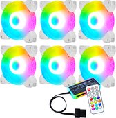 Koeler computer fan COOLER DIAMOND RGD LED afstandsbediening set van 6 fans Ethereum - Bitcoin - Mining - Mining Rig - Mining frame fan