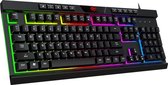 HAVIT Gaming Keyboard Wit - RGB Verlichting - Ergoneomisch Mechanisch Gaming Toetsenbord  - Qwerty - Met Multimedia Toetsen -- RGB LIT - Zwart - KB500L