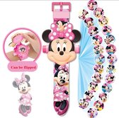 Minnie Mouse horloge - Minnie Mouse 3d horloge - Speelgoed horloge kinderen - Minnie Mouse projector horloge