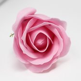 Ambachtelijke Zeep Bloemen - Medium Roos - Baby- Roze - 50 stuks - 5x6.5cm Per Roos