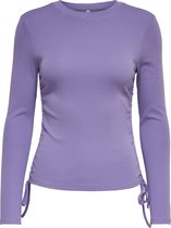 ONLY ONLAMY L/S RUCHING TOP JRS Dames T-shirt - Maat XS