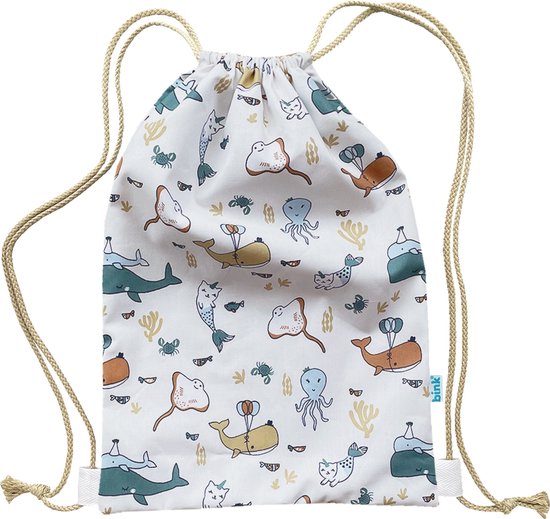 BINK Bedding Gymtas / Zwemtas Lars Naturel 40 x 28 cm - kleuter - peuter