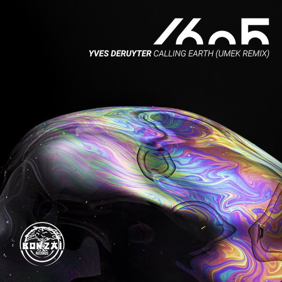 Artwork voor "Calling Earth (Umek Remix)" met een zeepbel met iriserende kleuren en het 1605 logo.