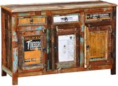 Decoways - Kast met 3 lades en 3 deuren vintage stijl gerecycled hout