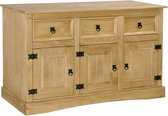 Decoways - Dressoir 132x43x78 cm Mexicaans grenenhout Corona-stijl