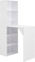 Decoways - Bartafel met kast 115x59x200 cm wit