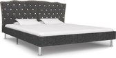 Decoways - Bedframe stof donkergrijs 180x200 cm