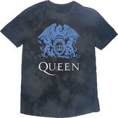 Queen - Blue Crest Heren T-shirt - S - Zwart