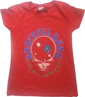 Grateful Dead - Space Your Face & Logo Dames T-shirt - XS - Rood