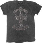 Guns N' Roses Heren Tshirt -S- Monochrome Cross Zwart