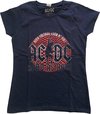 AC/DC - Hard As Rock Dames T-shirt - L - Blauw