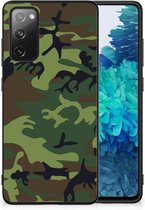 Smartphonehoesje Geschikt voor Samsung Galaxy S20 FE GSM Hoesje met Zwarte rand Camouflage