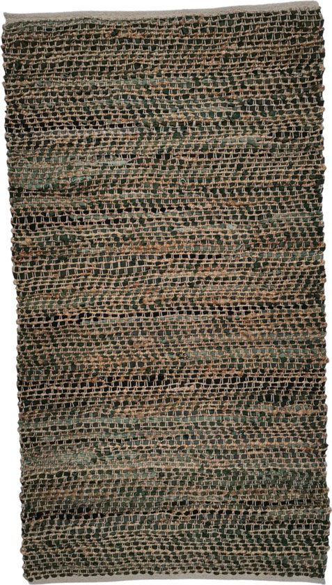 Rocaflor - Vloerkleed - Rechthoekig - Jute - Gerecycled leer - Groen - 160x230cm