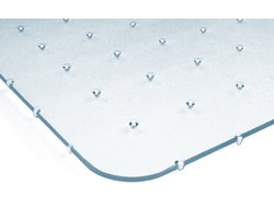 Kangaro de sol kangourou pour moquette 90 x 120 cm PET transparent de 2,1 mm d'épaisseur et avec un plot de 2,1 mm de haut