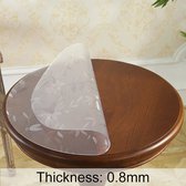 Tafelkleed rond - 110 cm - Transparant met Patroon - Plastic - Eetkamer - Vervanger van het Tafellaken
