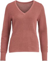 Vila Trui Vichassa V-neck L/s Knit Top - Noos 14063201 Old Rose Dames Maat - XL