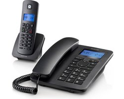 MOTOROLA C4201 combinatie van vaste- en draadloze telefoon - zwart