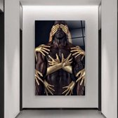 Wallyard - Golden Hands - Wall art - Schilderij - 40x60 cm - Premium glass - Incl. muur bevestiging
