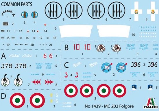 Italeri 1439S – Maquette Avion MC 202 Folgore 1:72 – Kit à Coller – Longueur 12,3 Cm – Détails Fins – À Monter Soi-même