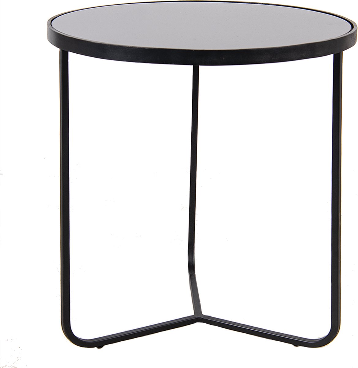 Bijzettafel Ø 50x55 cm Zwart Aluminium Rond