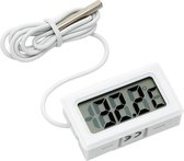 ***Digitale Thermometer WIT - Aquarium - Koelkast - Vriezer - Vloeistof - LCD Temperatuurmeter met meetsonde-van Heble®***
