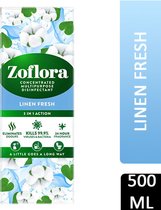 Bol.com Zoflora Linen Fresh 500 ML Geurverwijderaar Geconcentreerd Schoonmaakmiddel Huisdieren aanbieding