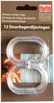 Dutch House Douchegordijnringen Transparant 12 Stuks