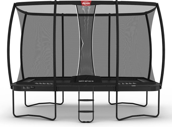 BERG Trampoline Rechthoekig Champion Regular Grijs 410 cm met veiligheidsnet deluxe XL