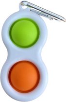 Simple Dimple - Pop It Fidget Toy - Sleutelhanger - Groen - Oranje