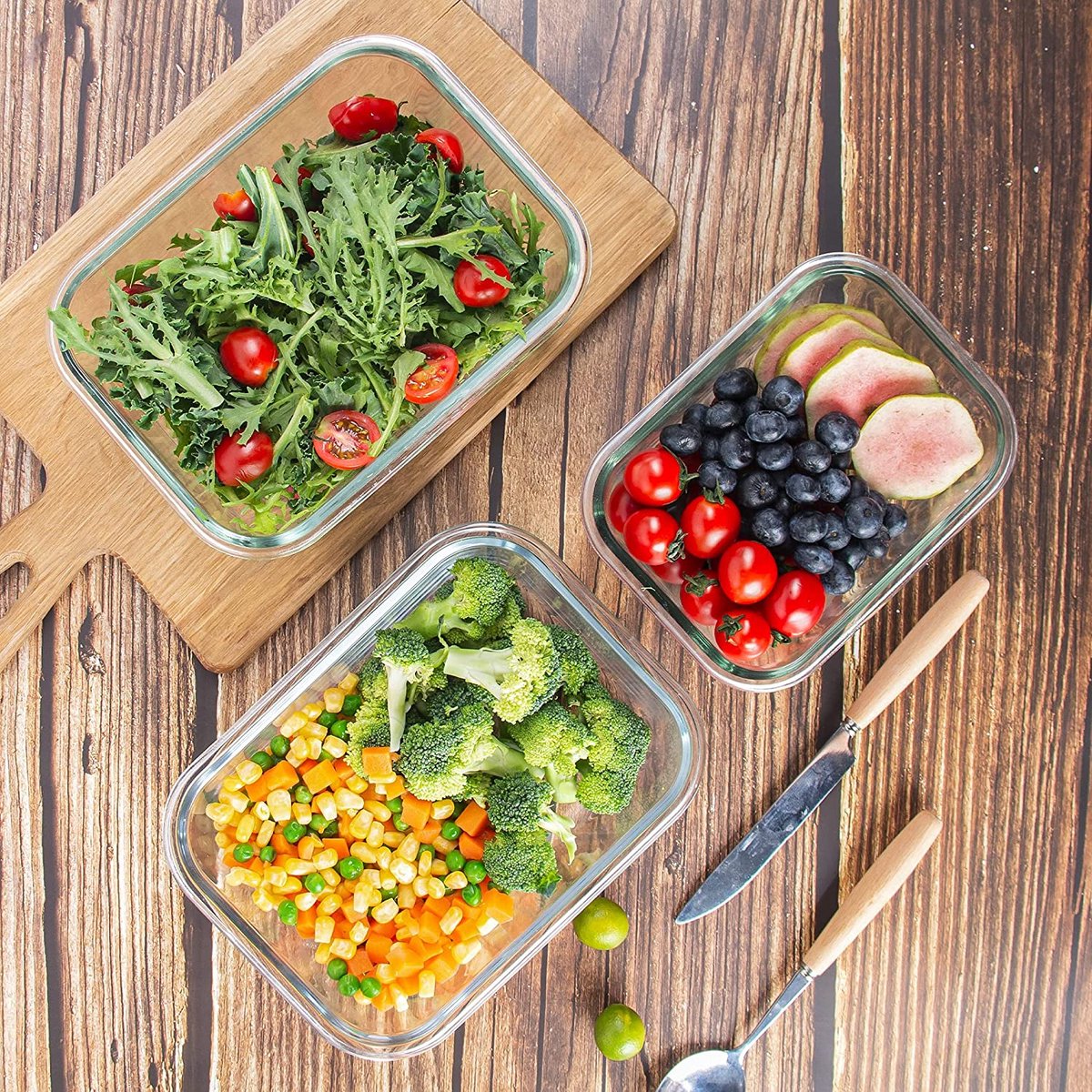 2 Pièces Boîtes De Conservation En Verre Avec Couvercle, 620ml,pour Aliments, Micro-ondes - Maison