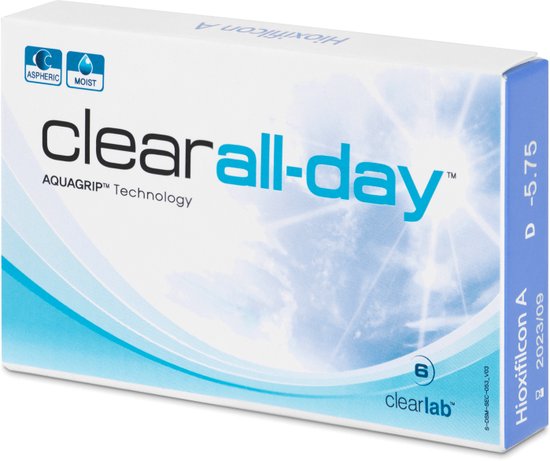 Clear All-Day (6 Linsen) Stärke: +6.00, BC: 8.60, DIA: 14.20 | bol.com