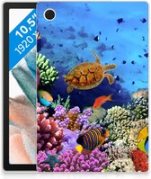 Backcover Samsung Galaxy Tab A8 2021 Tablethoesje Vissen met transparant zijkanten