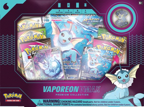 Thumbnail van een extra afbeelding van het spel Pokémon VMAX Premium Collection - Vaporeon VMAX - Pokémon Kaarten