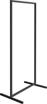 Recht kledingrek - zwart mat - 90 cm breed - 175 cm hoog