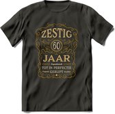 60 Jaar Legendarisch Gerijpt T-Shirt | Okergeel - Ivoor | Grappig Verjaardag Cadeau | Dames - Heren | - Donker Grijs - XXL