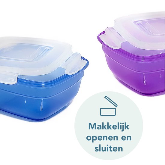 Contenants pour aliments frais Lock & Lock - Lot de 9 pièces - Empilables - Mélange multicolore